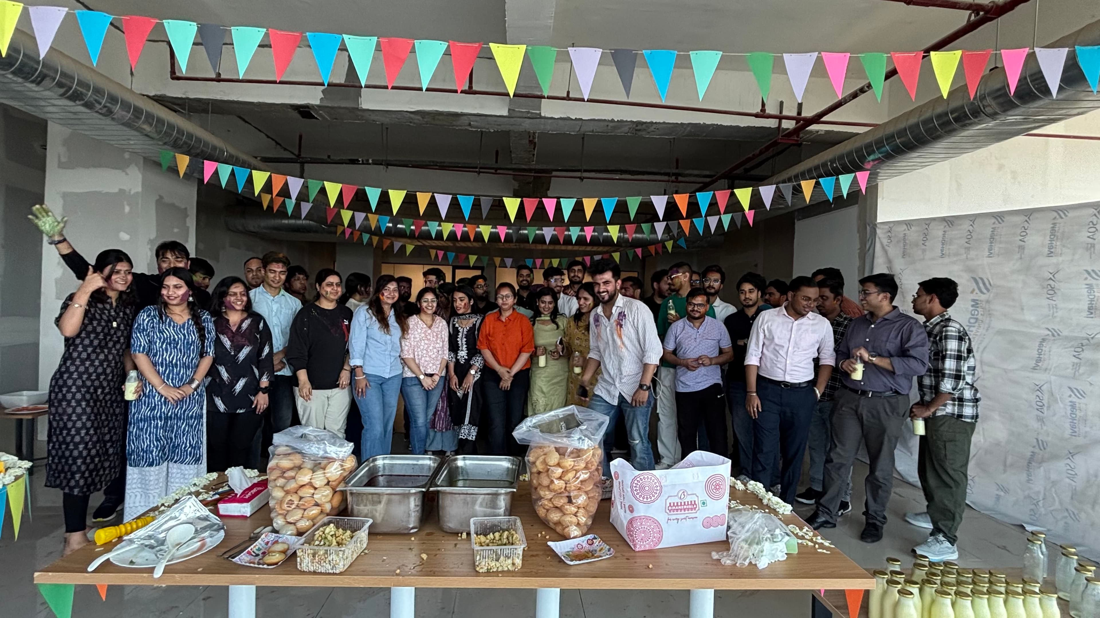 Holi Colours Light Up Gurgaon Office