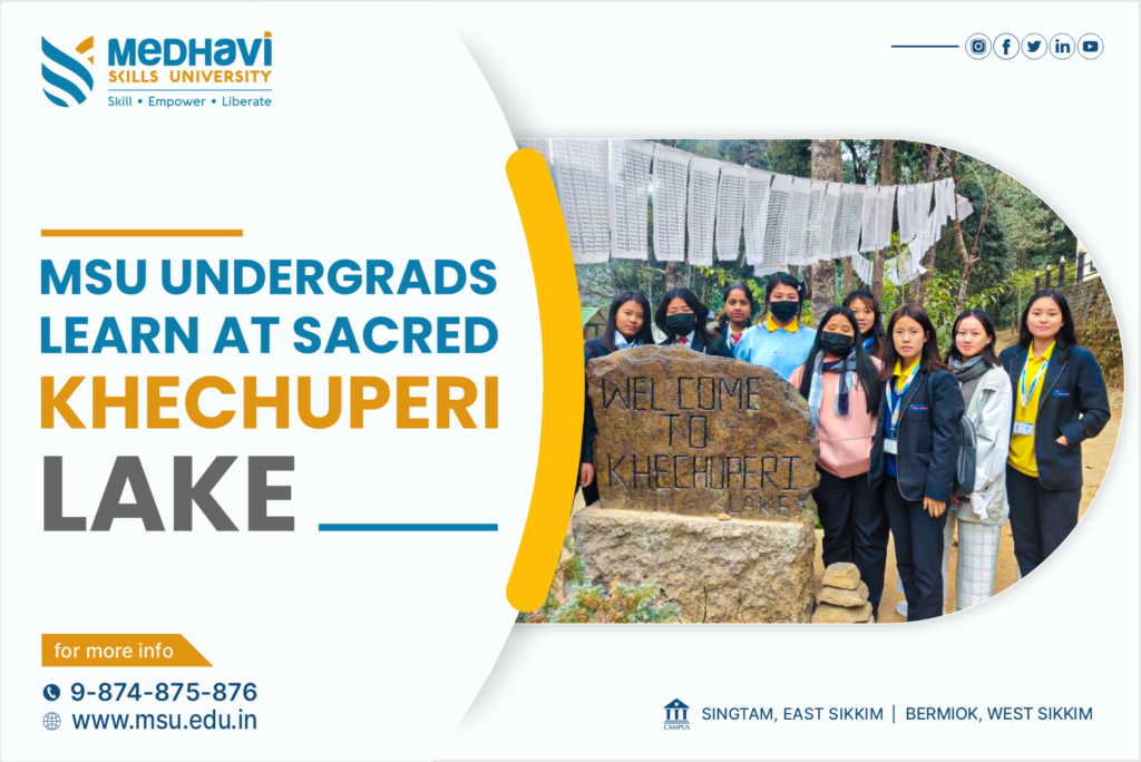 TOURISM SKILLS TAUGHT AT LAKE’S EDGE: MSU UNDERGRADS LEARN AT SACRED KHECHUPERI LAKE.