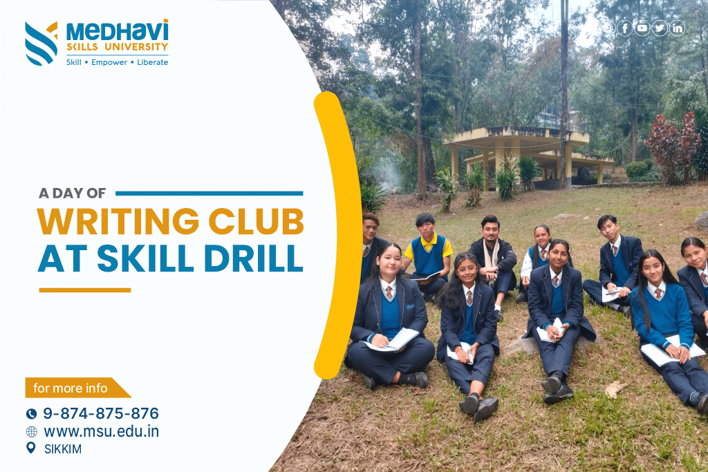 A Day of Writing Club at Skill Drill – Medhavi Skills University
