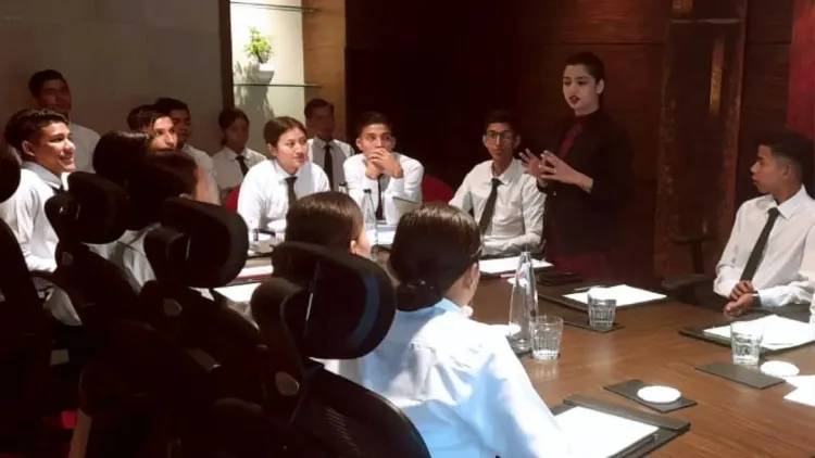 Our students at the five-star Hyatt Regency, Kolkata