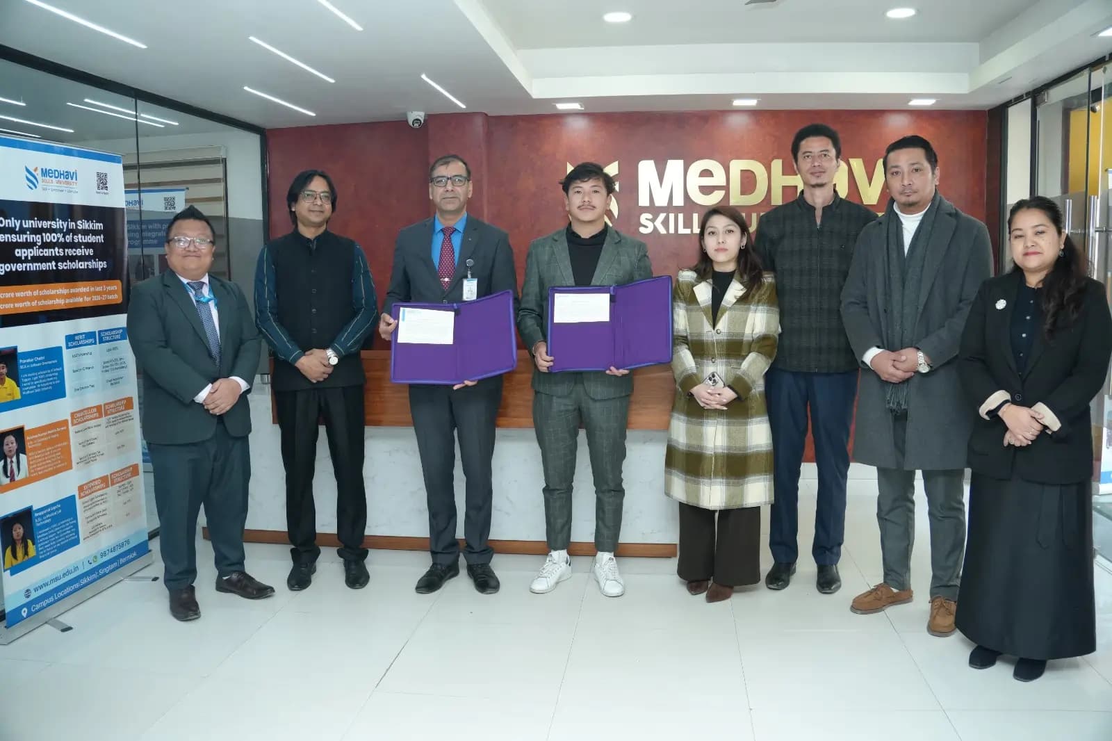 MoU signing between Medhavi Skill University and Emeyc