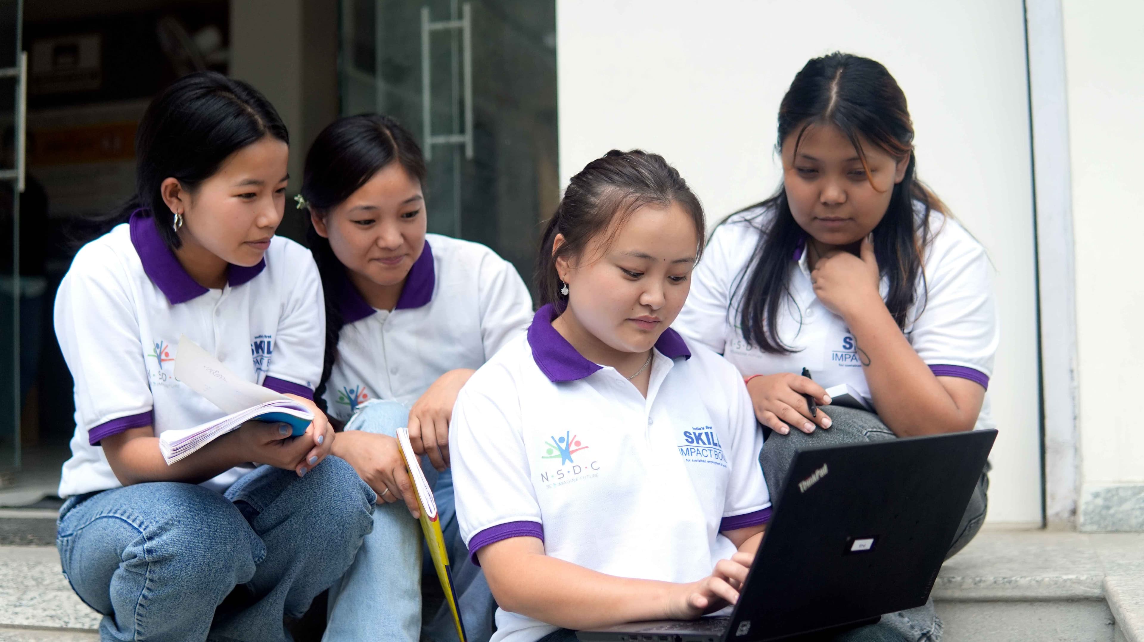 Student during practical evaluation in a kitchen or lab setting