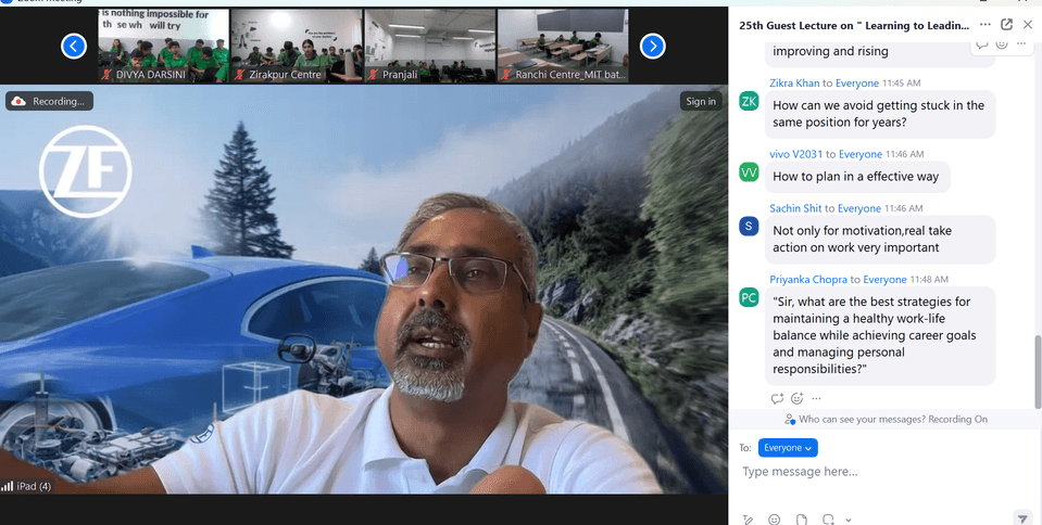 800+ Learners Engage with Mr. Akash Passey, President – ZF Group