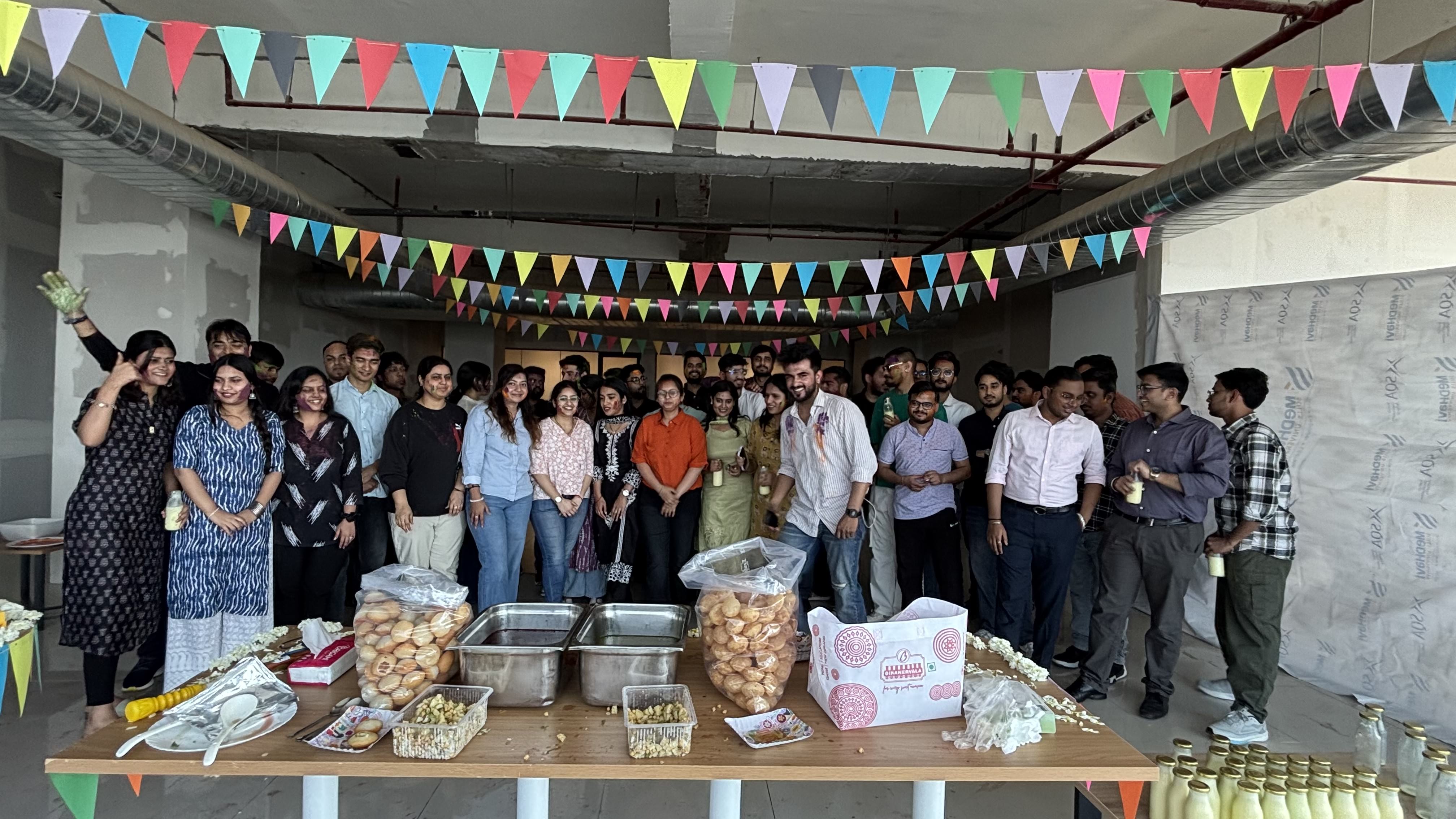Holi Colours Light Up Gurgaon Office