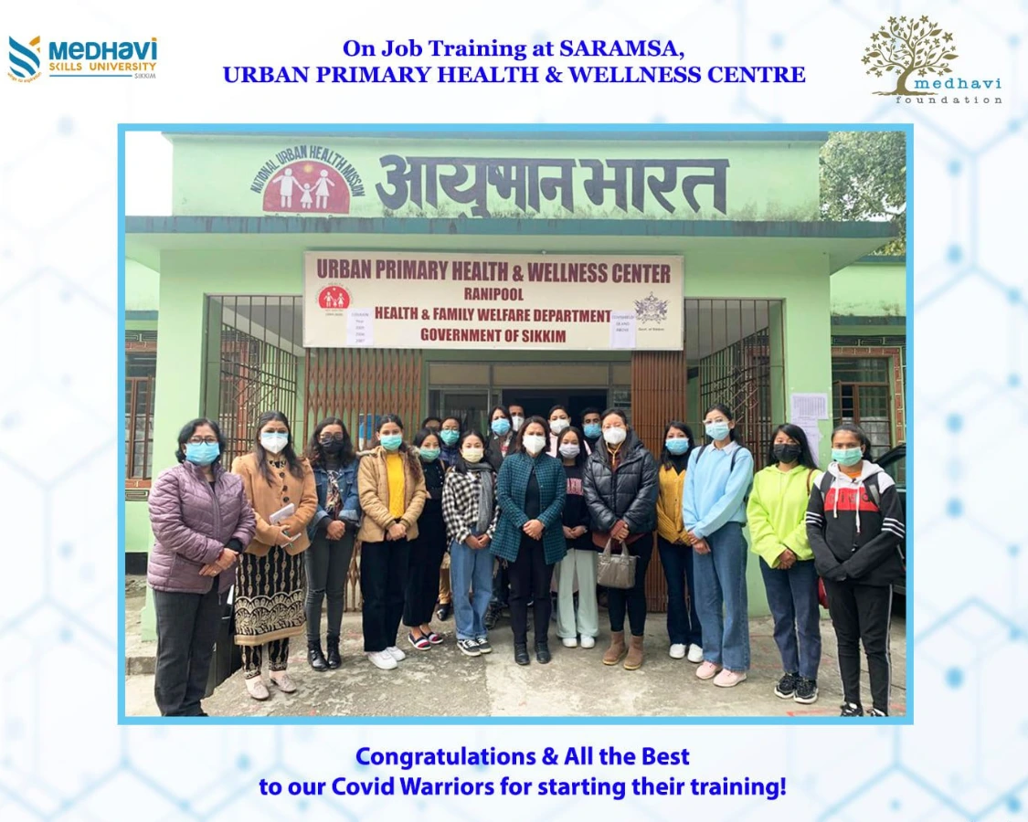 On-the-job training at Saramsa Urban Primary Health & Wellness Centre, Sikkim