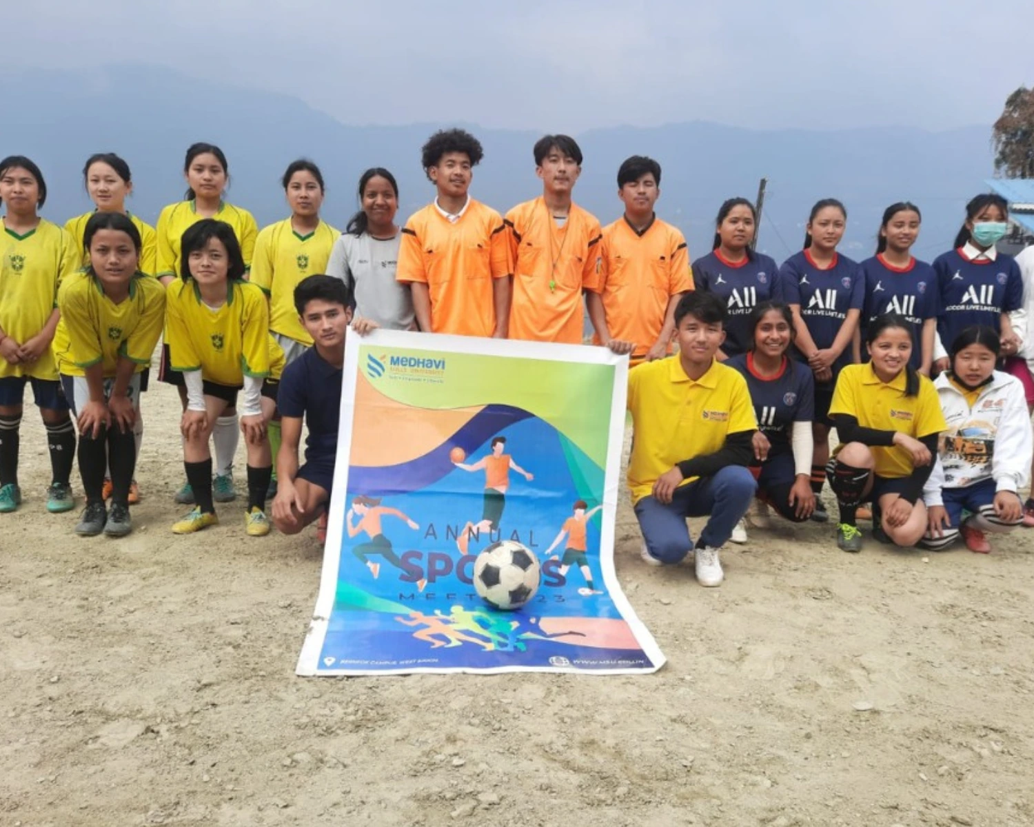 Football match at Bermiok Campus