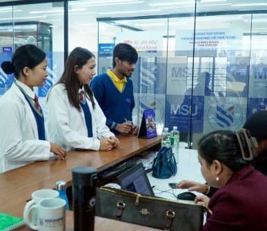 Admission desk management