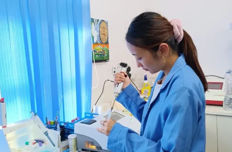 Diya Gurung at Kasturi Diagnostic, Namchi
