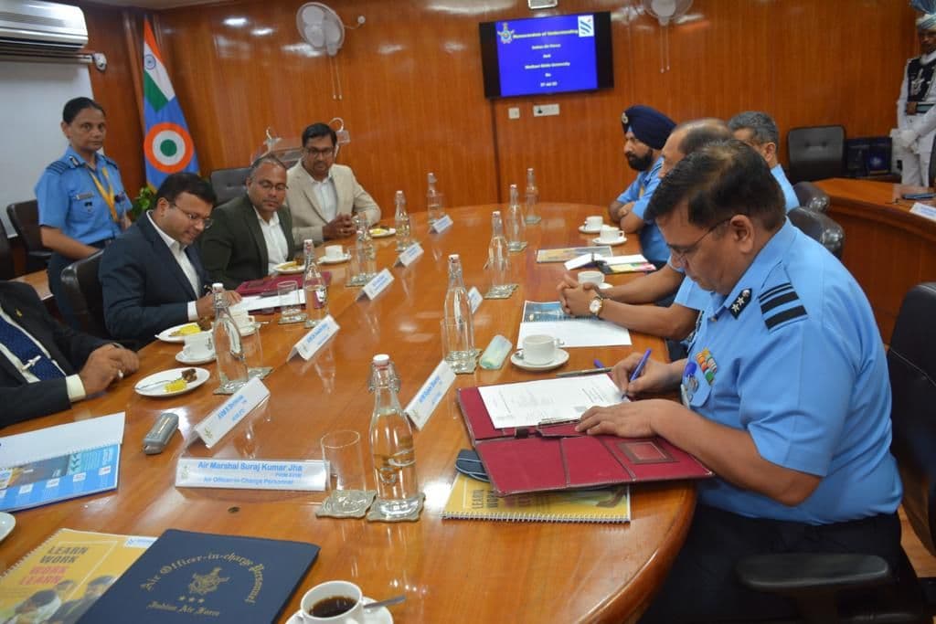 The Indian Air Force and Medhavi Skills University Sign a Historic MoU