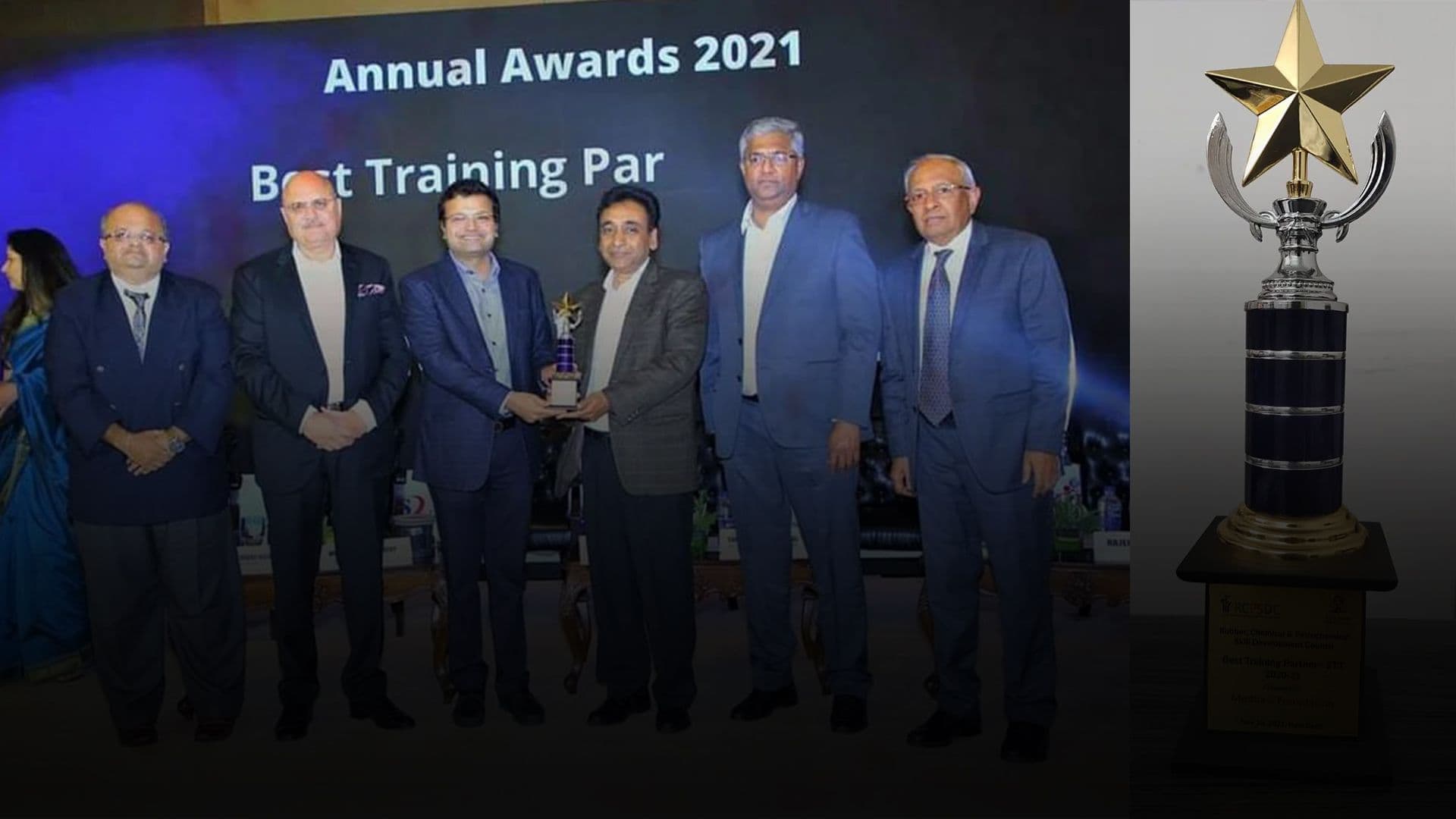 Best Training Partner - STT, 2020-21 awarded by RCPSDC