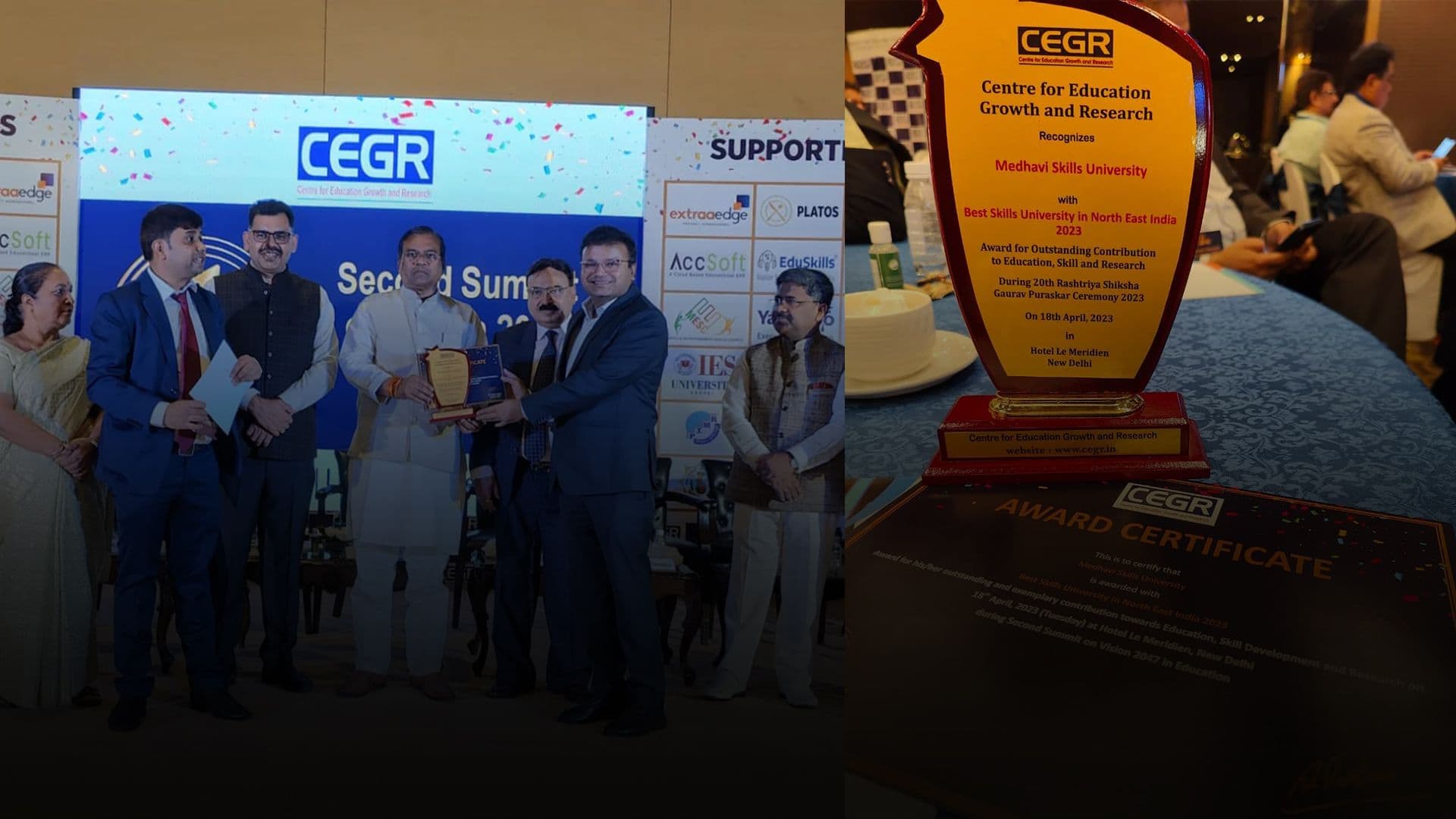 Best Skills University in North East India, 2023 awarded by CEGR
