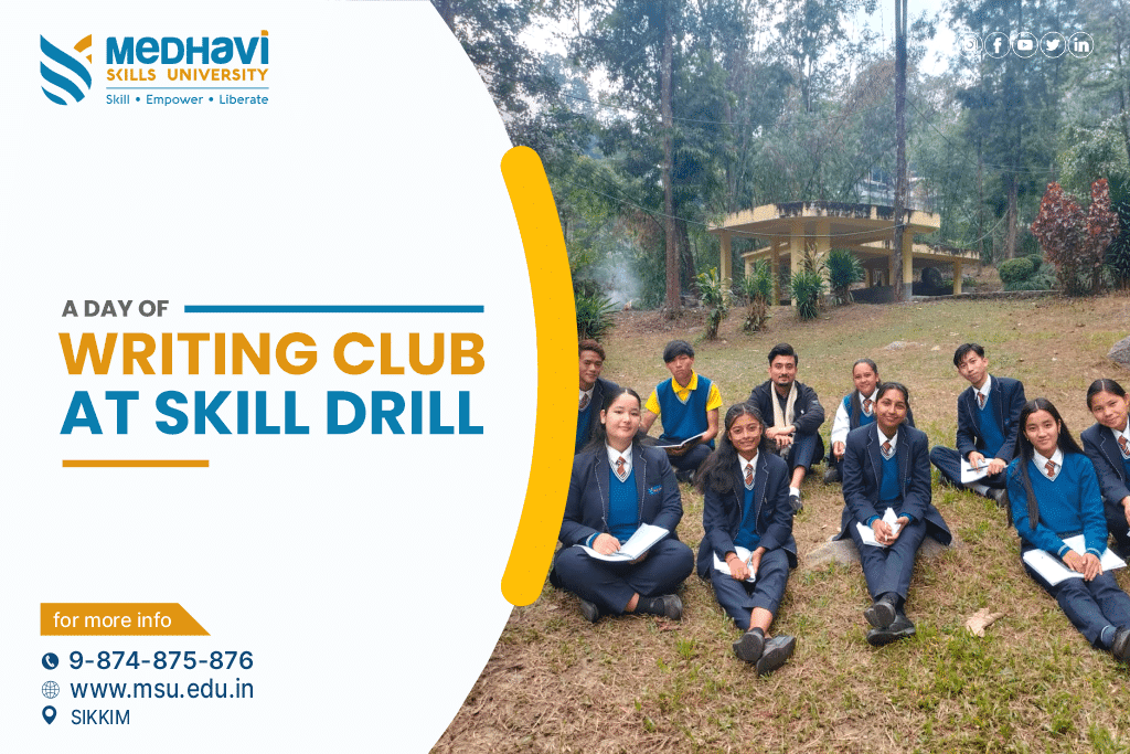 A Day of Writing Club at Skill Drill – Medhavi Skills University