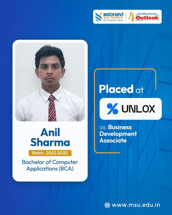 School of Computer Science Engineering student secures placement at UNLOX